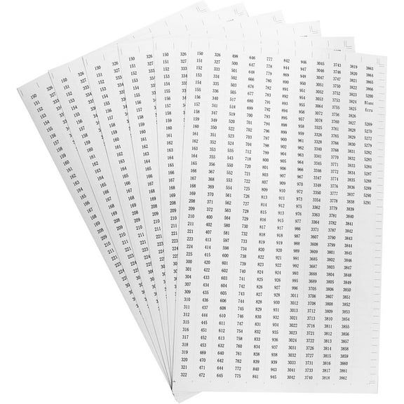 6 PCS Color Number Stickers in Storage Jars, Labels for Diamond Painting & Art Organization