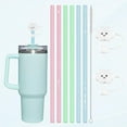 thumbnail image 1 of 6 PCS Colorful Silicone Replacement Straws for Stanley Cup 40oz 30oz, 1 of 5