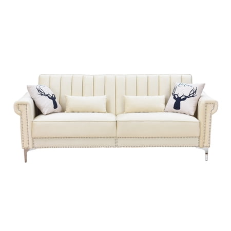 6 PCS Corduroy Flexible Combination Sectional Sofa Cream