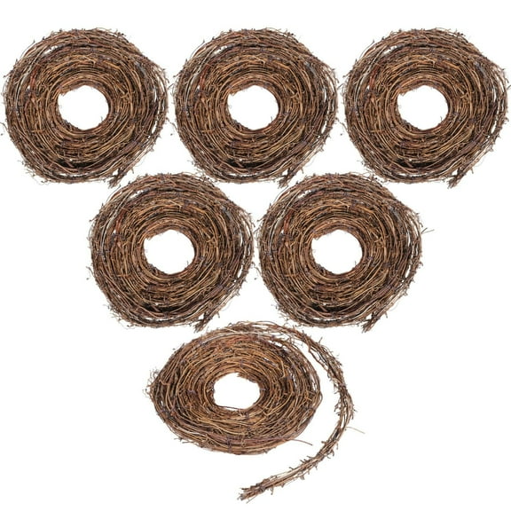 6 PCS DIY Crafts Natural Grapevine Twig Vines, 15 Feet Vines Garland Wreaths for Wedding House Holiday Door Vase Wall Decor