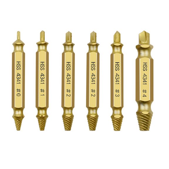 6 PCS Damaged Screw Extractor Drill Bit Set Stripped Screw Bolt Remover Extractor Demolition Tools TAPDRA Spare Part