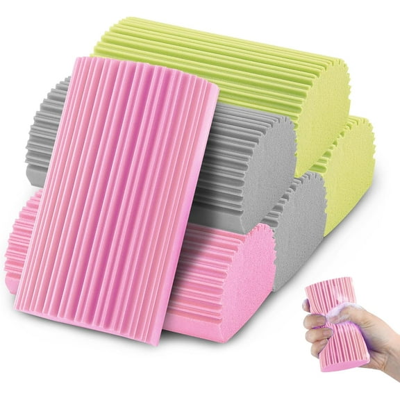 6 PCS Damp Duster Sponge, Magic Sponge Eraser, Reusable Household Cleaning Sponge Tool for Cleaning Dishes, Blinds, Glass, Baseboards, Vents,Glass, Railings, Mirrors