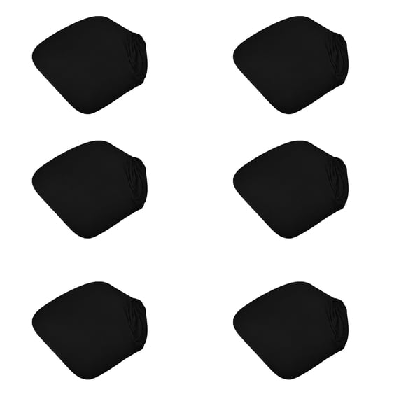 6 PCS Dining Chair Seat Covers Set, Stretch Fit Elastic Seat Protectors for Kitchen Chairs and Dining Room Chairs, Washable Removable Slipcovers for Home Use -A