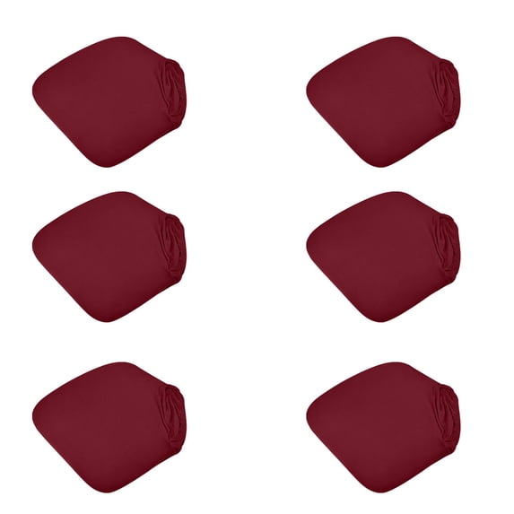 6 PCS Dining Chair Seat Covers Set, Stretch Fit Elastic Seat Protectors for Kitchen Chairs and Dining Room Chairs, Washable Removable Slipcovers for Home Use -B