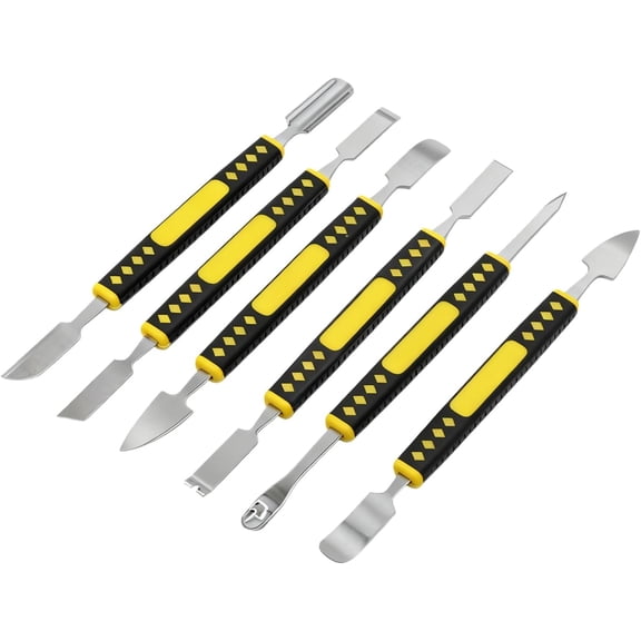 6 PCS Dual Ends Metal Spudger Set, Professional Prying Opening Repair Tool Kit Suitable for iPhone IPad Tablet Mobile Phone Electronic Computer Repair Open Shell Repair Kit