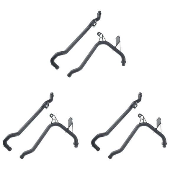 6 PCS Engine Heater Inlet Water Coolant Pipe for - E39 E46 11531705210 11537502525,3 x Engine Coolant Pipe 3 x Heater Inlet Coolant Pipe,Black