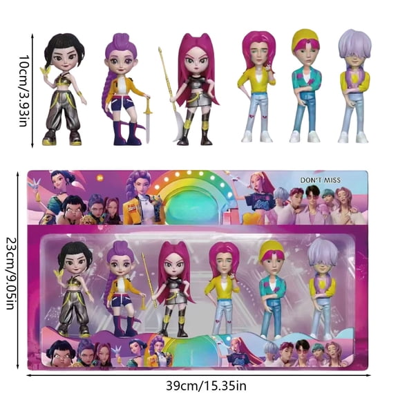 6 PCS Exquisite Stars Action Figures Anime Peripheral Statue, Attractive Pop Singer Figures Collectable Toys for Fans Gift