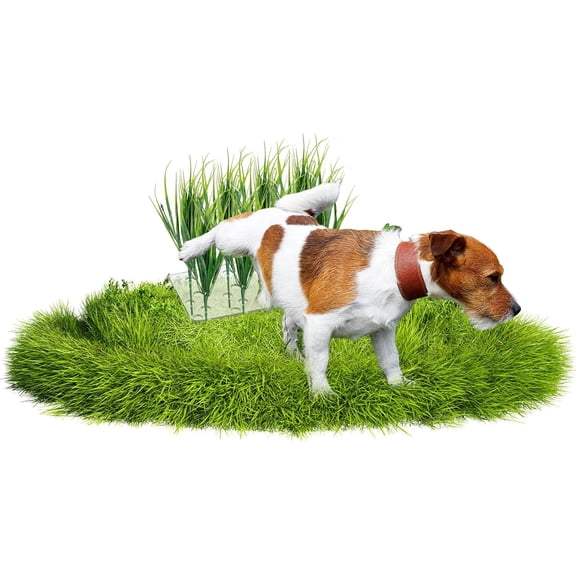 6 PCS Fake Grass Plants Pee Post for Dogs to Pee on, Reusable Washable Artificial Grass for Guiding Male Dogs to Urine and Preventing Urine from Splashing Everywhere