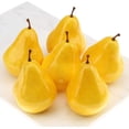 thumbnail image 1 of 6 PCS Fake Pear Artificial Faux Fruits Model Lifelike Yellow Pear Home Kitchen Fall Party Decoration Fruit Bowls Desk Ornament, 1 of 3