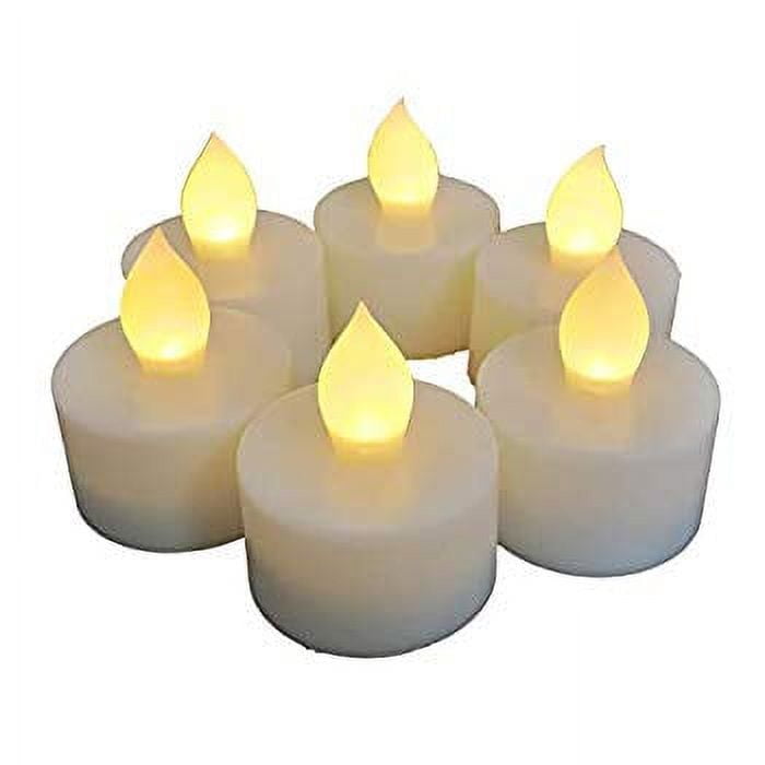 6 PCS Flameless LED Battery Operated Tealight Candles with Builtin