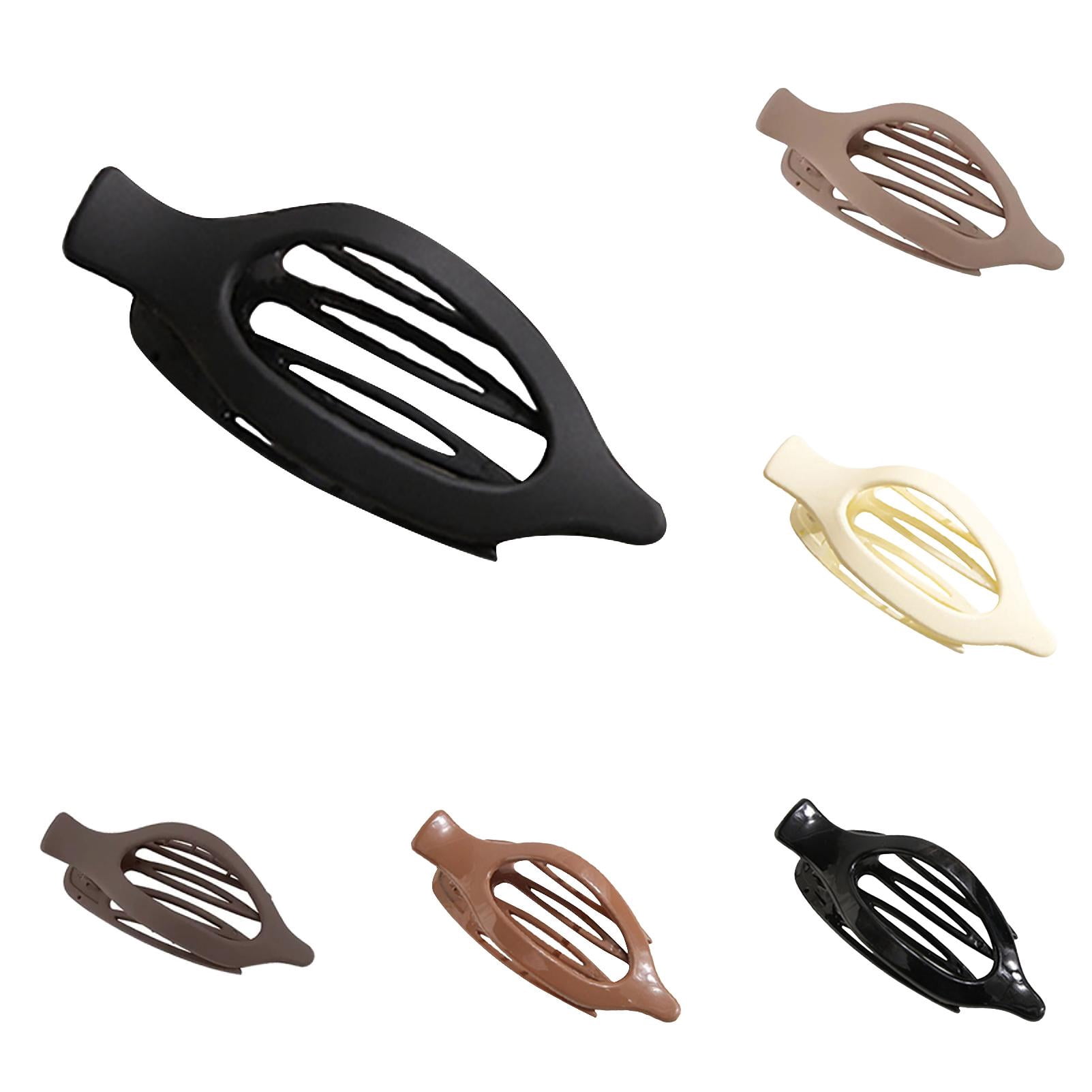 6 PCS Flat Hair Clips, Round Flat Claw Clips for Women and Girls ...
