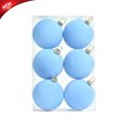 thumbnail image 1 of 6 PCS Flocked Christmas Balls Ornaments for Christmas Tree, 2.36 Inch Shatterproof Velvet Xmas Bulbs Set, Indoor Outdoor Plastic Hanging Balls for Holiday Wedding Party (Light Blue), 1 of 5