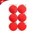 thumbnail image 1 of 6 PCS Flocked Christmas Balls Ornaments for Christmas Tree, 2.36 Inch Shatterproof Velvet Xmas Bulbs Set, Indoor Outdoor Plastic Hanging Balls for Holiday Wedding Party (Red), 1 of 7