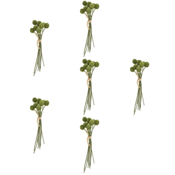 6 PCS Flowers Sunflower Decor Simulated Ball Chrysanthemum Easy to Maintain