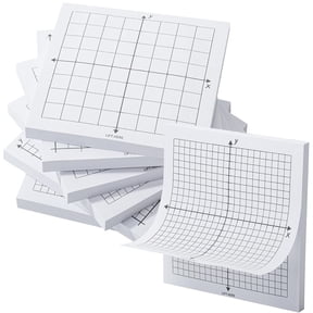 6 PCS Grid Graph Sticky Notes, 3x3 Inch, 50 Sheets/Pad, Total 300, 6 Unique Grid Designs, Self-Adhesive White Graph Paper Notes for Math, Study, Journal, Planner, Office
