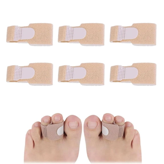 6 PCS Hammer Toe Straighteners, Hammer Toe Splints, Hammer Toe Separators Splint, Toe Spacers Toe Cushioned Bandages Warp for Correcting Hammer Toes, Broken Toes, Crooked Toes & Overlapping Toe