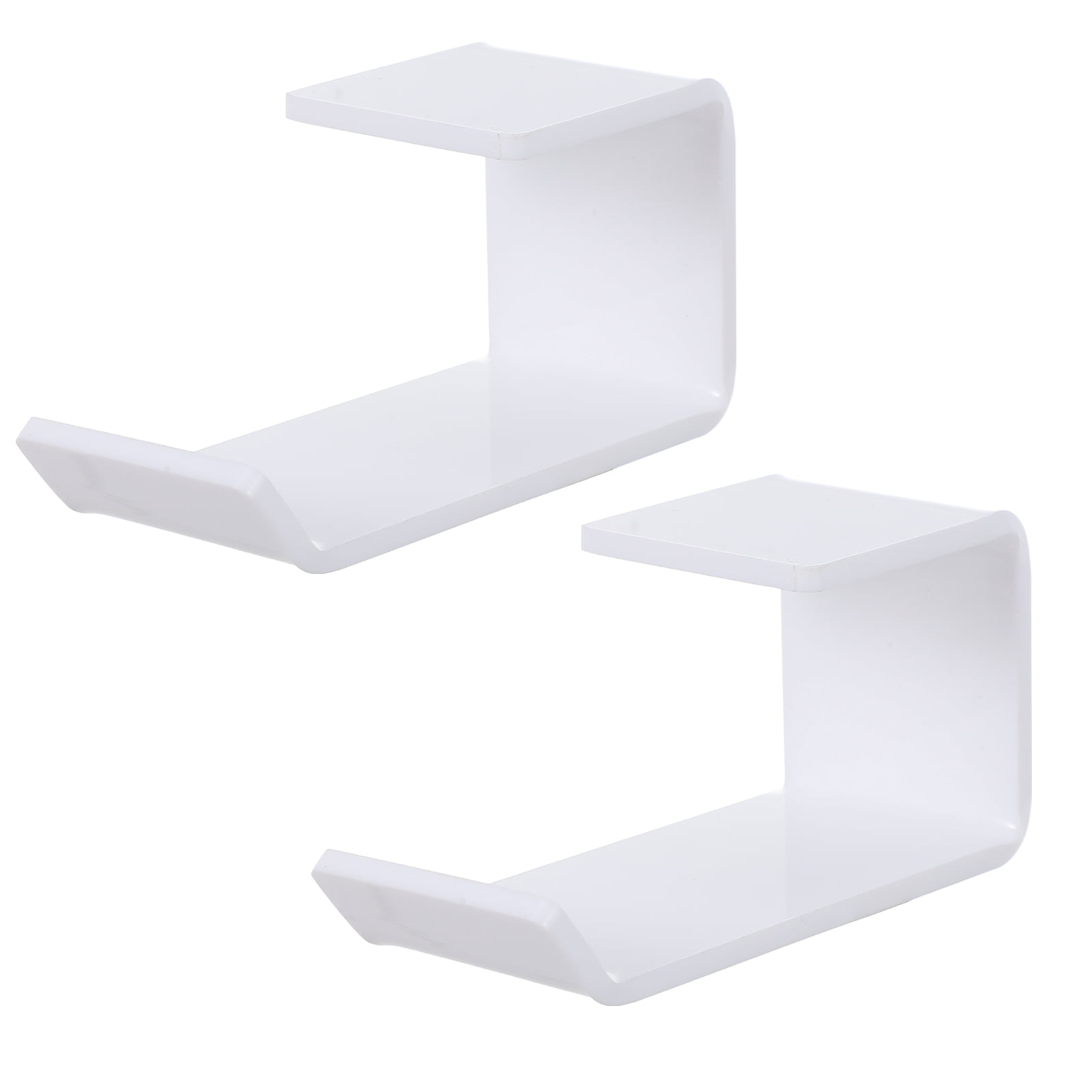 CIMAXIC Headphone Rack Holder, White Acrylic, Under Desk Mount, 6Pcs ...