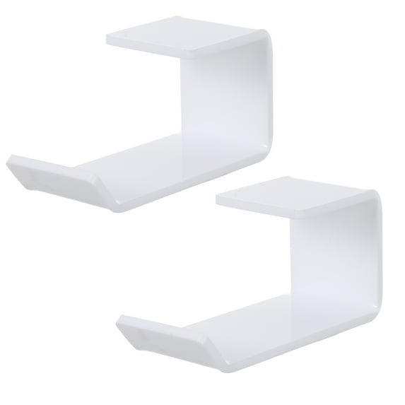 CIMAXIC Desk Hook Holder White Acrylic for Headphones Easy Fix No Damage 6Pcs