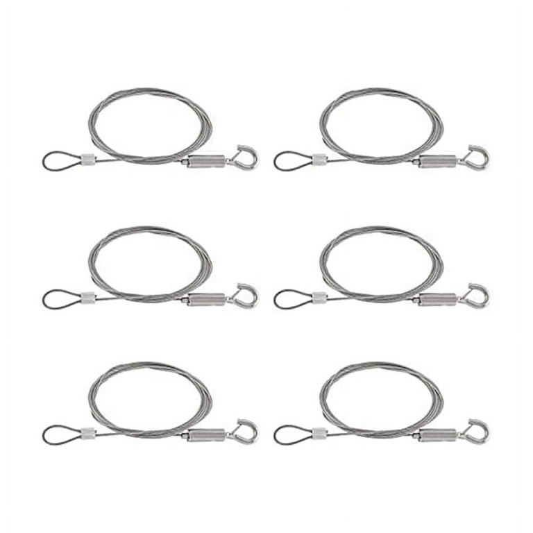 6 PCS Heavy Duty Stainless Steel Wire Rope, 2M Adjustable Picture Hanging  Wire for Mirror Hanging Hardware Light Lamp 
