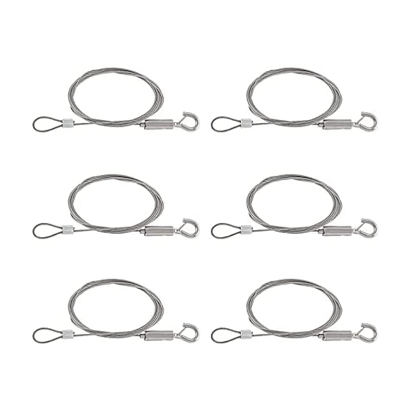 6 PCS Heavy Duty Stainless Steel Wire Rope, 2M Adjustable Picture