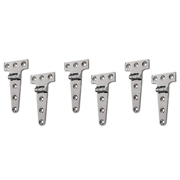 6 PCS Heavy Duty T Hinge 316 Stainless Steel Marine Grade Casting Hinge Door Hatch Hinge Boat