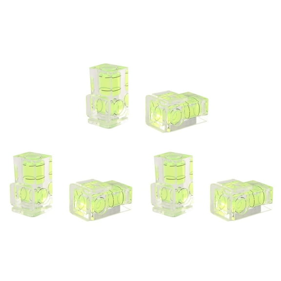6 PCS Hot Shoe Bubble Level Camera Two Spirit Level for Digital and Film Camera