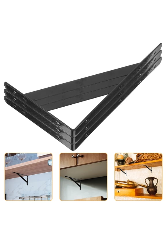 Countertop Support Bracket Shelf Brackets Iron 6 Pcs Black