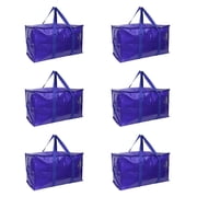 6 PCS Large Capacity Storage Bags, Heavy Duty Waterproof Moving Bags with Reinforced Handles for Home Organization, Dorm, Travel, Moving