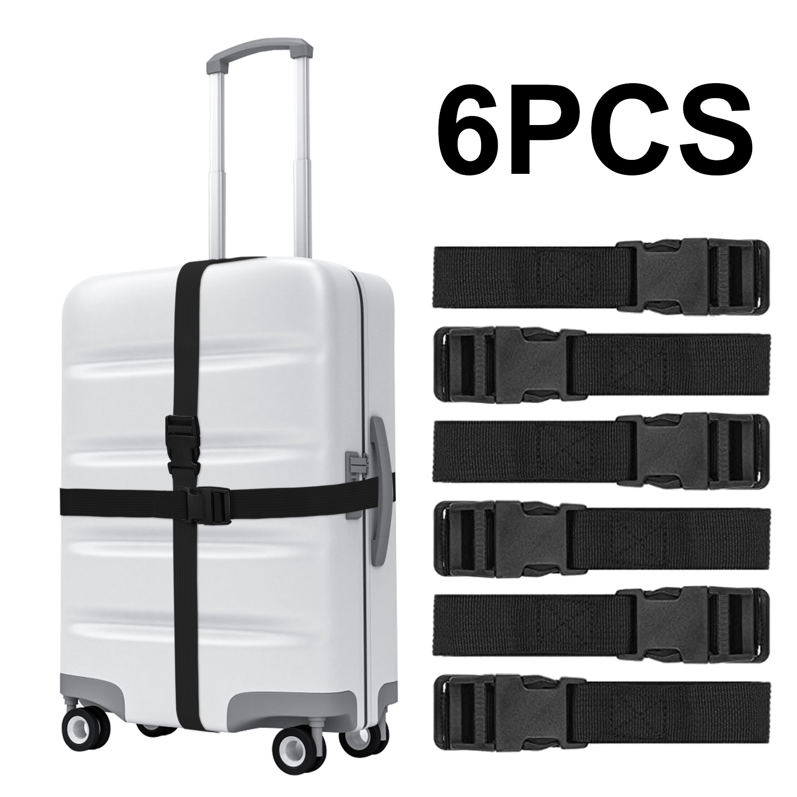 Luggage Strapping Belt, Nylon, Plastic Suitcase Belt 2Pcs 0.6m Suitcase ...