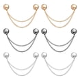 thumbnail image 1 of 6 PCS Magnetic Clothing Clips with Chain, Multi-Function Magnet Button Pins Hijab Cuff Clips for Fixing Hem of Clothes Long Pants Legs Sleeves of Shirts, 1 of 7