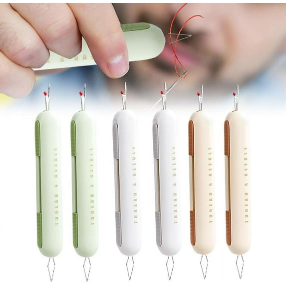 2 in 1 Needle Threaders, Seam Rippers for Sewing, Threading and Seam Remover Seam Ripper Tool, Needle Threader Seam Ripper for Hand Sewing, Needle Threader Tool for Sewing Knitting Quilting (3 Color)