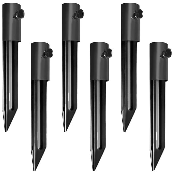 6 PCS Outdoor Light Stakes Stands, Ground Stakes for Torch Lamps, 10.75 Inches Torch Stakes Metal Stakes for Solar Lights Metal Ground Spike Replacement Stakes