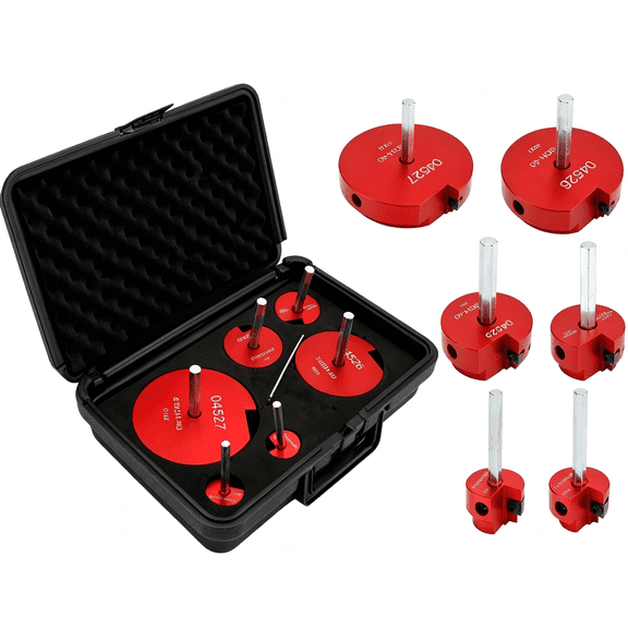 6 PCS Plastic Pipe Fitting Reamer kIt04529 for PPRK, PVC Reed Pipe Reamer Kit Contains 3/4",1",1-1/2",2",3",4" Aluminum Head Fit into Standard 1/2" Drill for CPVC, PPR or ABS