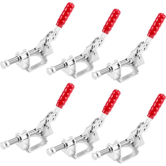 6 PCS Push Pull Toggle Clamp, GH-302-FM Adjustable Quick Release Woodworking Toggle Clamp Hand Tool, 300 lbs Holding Capacity