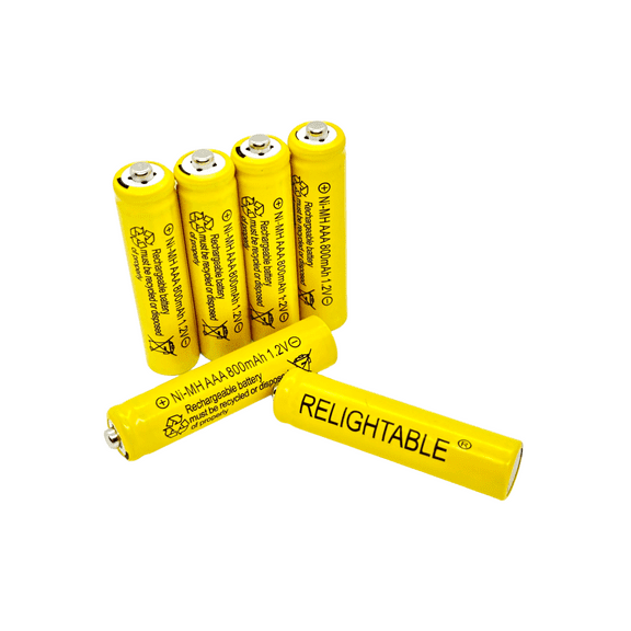 6-PCS RELIGHTABLE 800mAh AAA NiCd 1.2v Rechargeable Batteries RELIGHTABLE Garden Solar W6