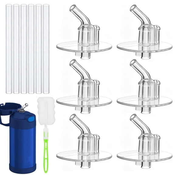 6 PCS Replacement Straws compatible with Thermos 12oz (Model F401 & F410), Replacement Part compatible with Thermos 12 oz Bottles