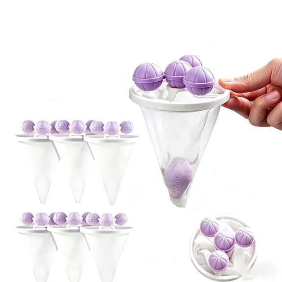 6 PCS Reusable Washing Machine Hair Filter Bag, Floating Filtering Mesh Removal, Pet Hair Catcher Mesh Bag, Remove Filter Cleaning Cloth For Laundry