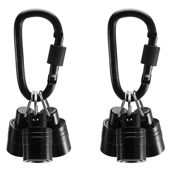 6 PCS SDS Shank Bits Holder Keychain Quick-Change Extension Bar Drill Bit Holder Quick Change Connect Rod Tool Set,6 x SDS handle storage adapter 2 x clasp,Black