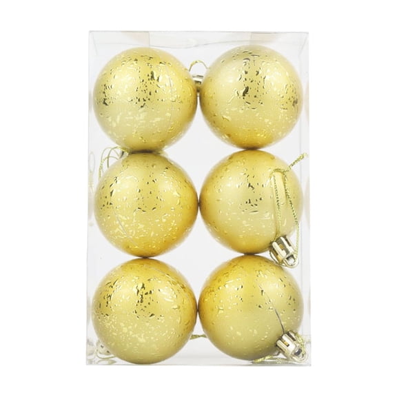 6 PCS Set of Christmas Decoration Balls with Colors for Tree Decorations Party Accents and Festive Holiday Celebrations