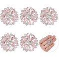 thumbnail image 1 of 6 PCS Shiny Flower Rhinestone Buttons 1 inch Brass Rhinestone Shank Buttons Pink Crystal Embellishments Sew On Buttons with 1-Hole Jewelry Decorations for Crafts Wedding Party Clothes, 1 of 9