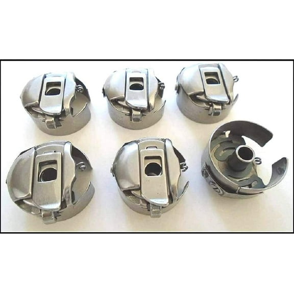 6 PCS Small Pigtail Embroidery Bobbin Case L Size For Brother Tajima Barudan Melco Happy