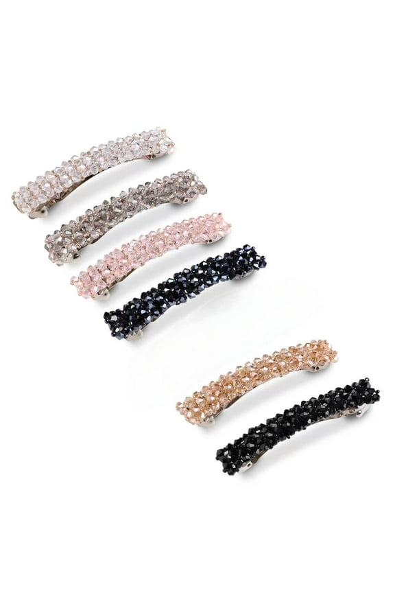 6 PCS Sparkly Glitter Hair Clips Elegant Rhinestone Hair Barrettes for Women Fine Hair Fancy Crystal Bling Hair Clips for Women and Girls by Yerpkefey