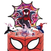 6 PCS Spider Man Birthday Party Supplies, Cake Decorations for Birthday Party Decorations Theme Birthday Party Supplies