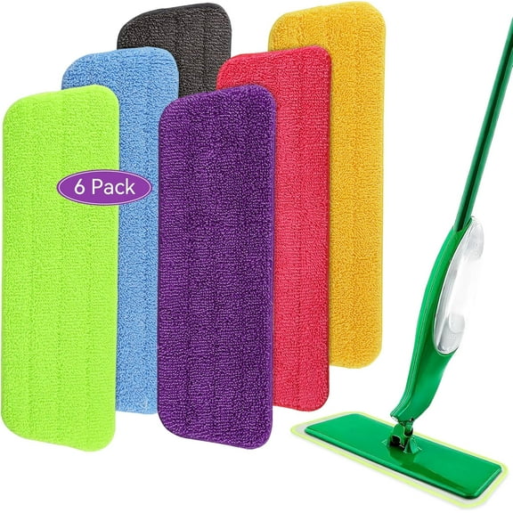 6 PCS Spray Mop Refills Compatible for Libman Freedom Spray Mop, Reusable & Washable 16in Microfiber Floor Cleaning Mop Pads for Spray Mop