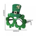 thumbnail image 1 of 6 PCS St. Patrick's Day Plastic Glasses Irish Shamrock Eyeglasses Glitter Green Clover Hat Beer Eyewear Photo Props Costume Accessories for St. Patrick's Day Party Favors Supplies, 1 of 6