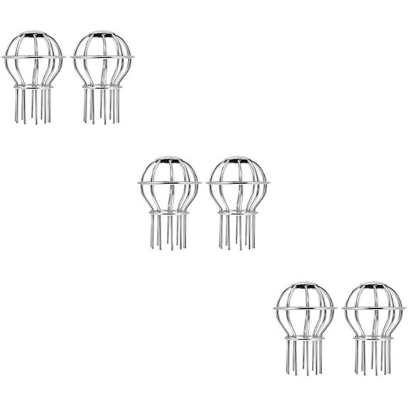 6 PCS Stainless Steel Drain Outdoor Roof Anti- Blocking Cap Round Rooftop Floor Net Cover Drainage Gutter Guard Filter to Leaves Debris Clogging 10.5X7.5CM