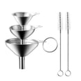 thumbnail image 1 of 6 PCS Stainless Steel Mini Funnels for Kitchen Use Large Tiny Small Funnel Set 3, 1 of 11