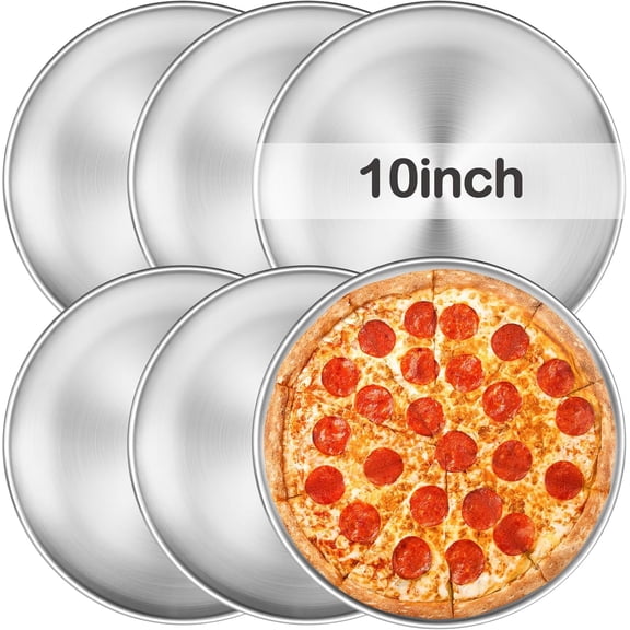 6 PCS Stainless Steel Plates,10 Inch Round Metal Dinner Plate,Lightweight Unbreakable Dinner Dishes Plates,Reusable Camping Plate for Home Kitchen,Steak,Picnic,Dishwasher Safe(Silver)