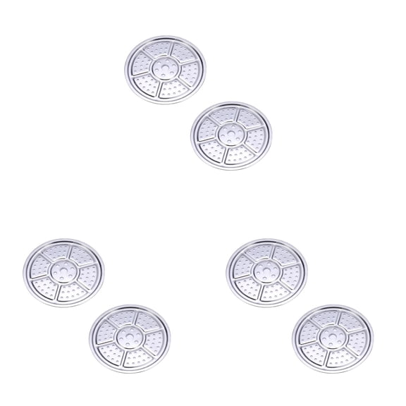 6 PCS Stainless Steel Steaming Racks, Flat Base Heavy-Duty Steam Trays for Cooking Vegetables, Dumplings, Seafood, Food-Grade Metal Round Steam Stand 10.94 In