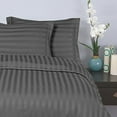thumbnail image 1 of 6 PCS Stripe Sheet Set Deep Pocket ,Flat,Fitted,4 PillowCase Queen, Gray, 1 of 6